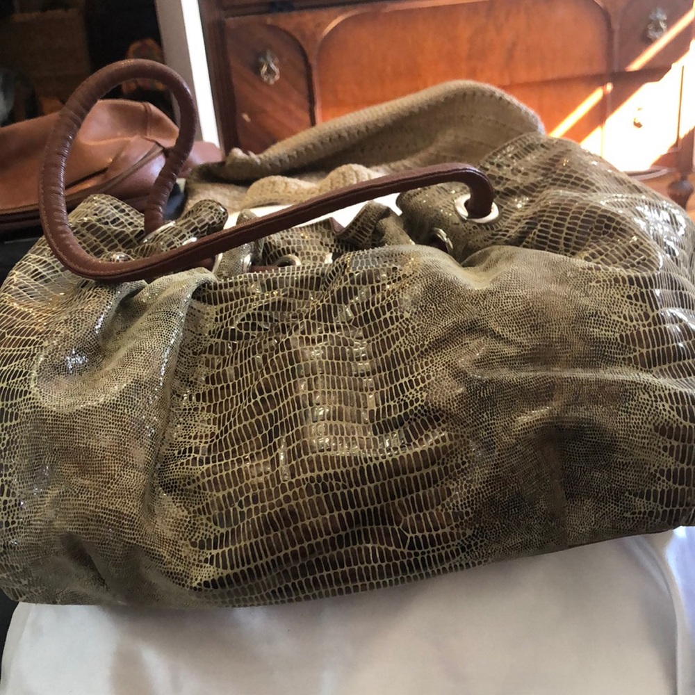 Metallic leather beautiful bag